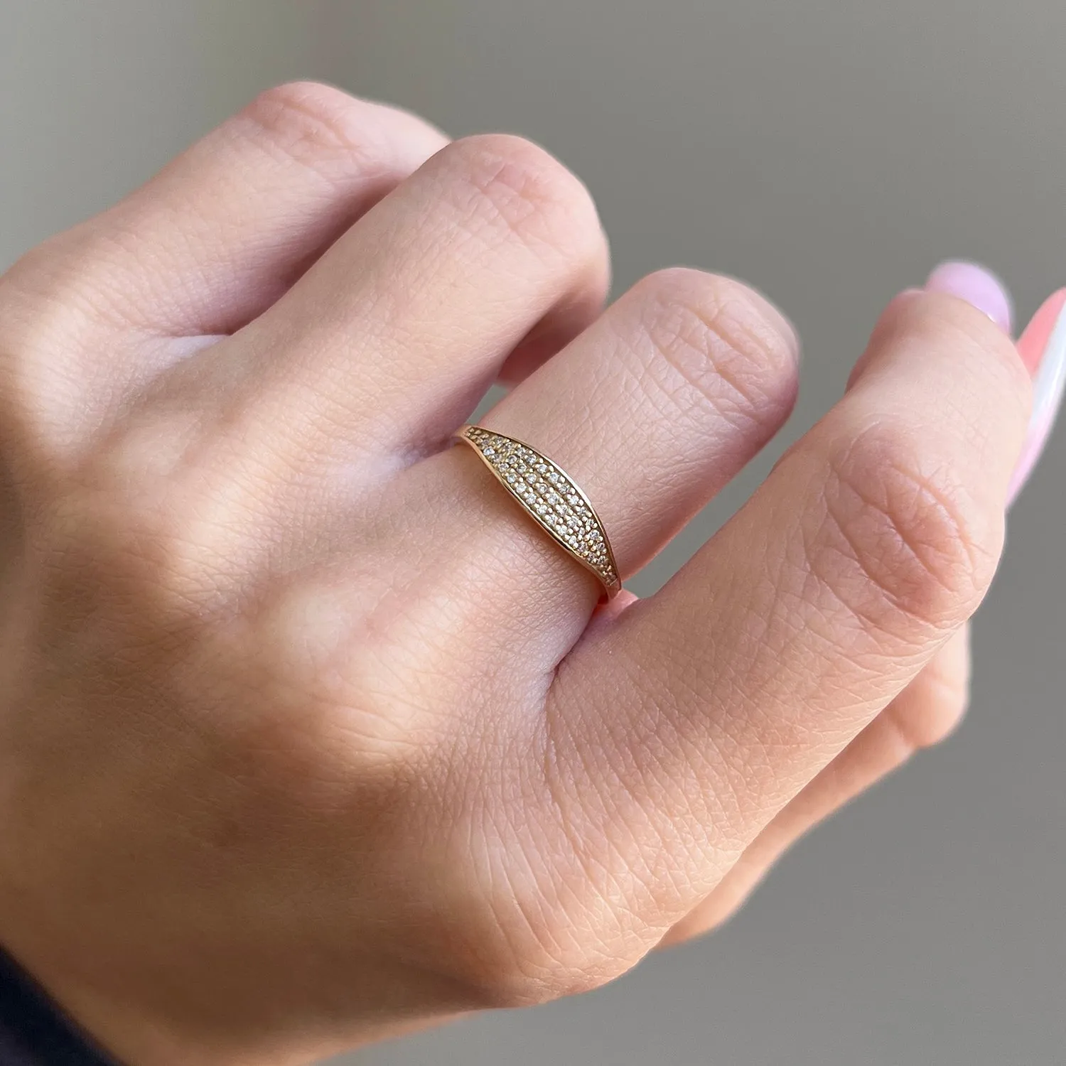 Tapered Diamond Stacking Band sold by Baby Gold product image thumbnail 5