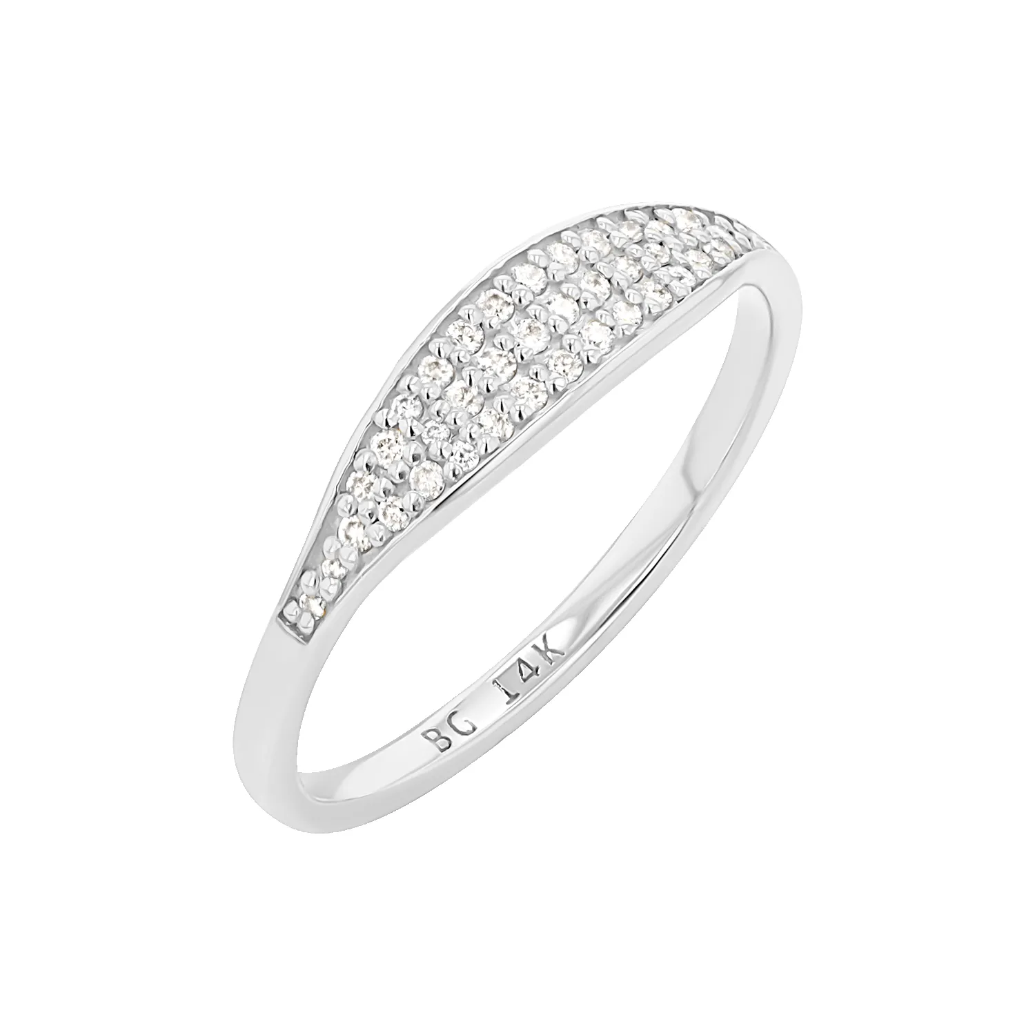 Tapered Diamond Stacking Band sold by Baby Gold product image thumbnail 2