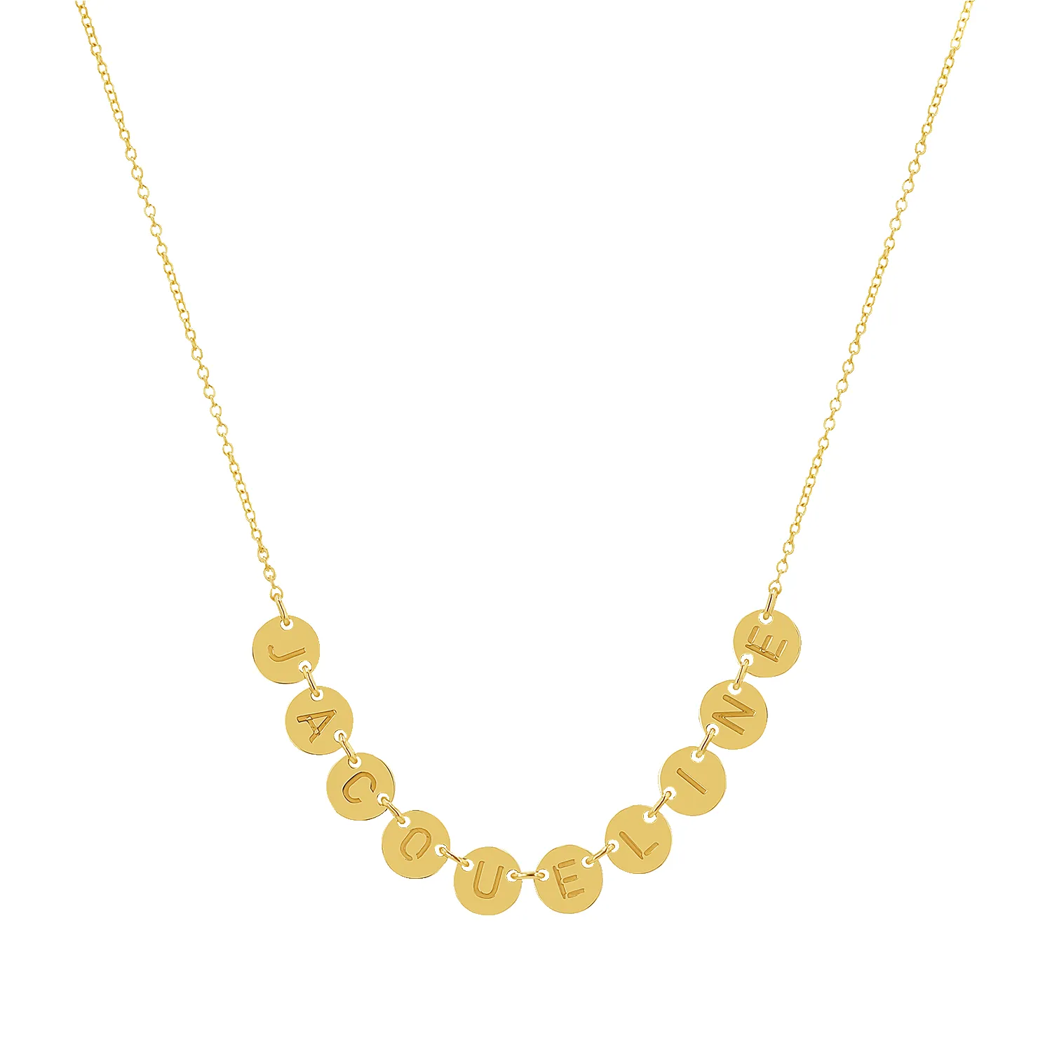 Round Bubble Name Necklace sold by Baby Gold