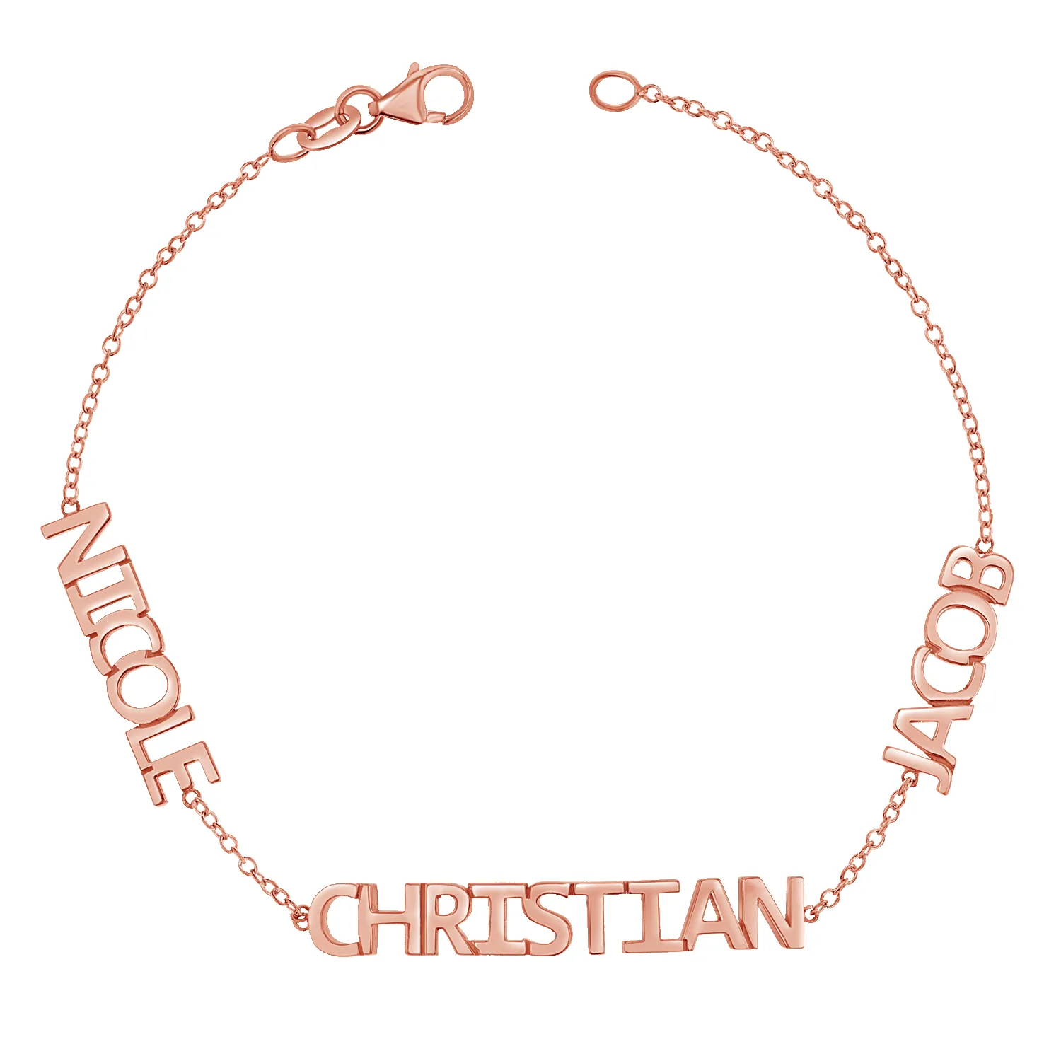 Multi Block Letter Name Bracelet sold by Baby Gold product image thumbnail 3