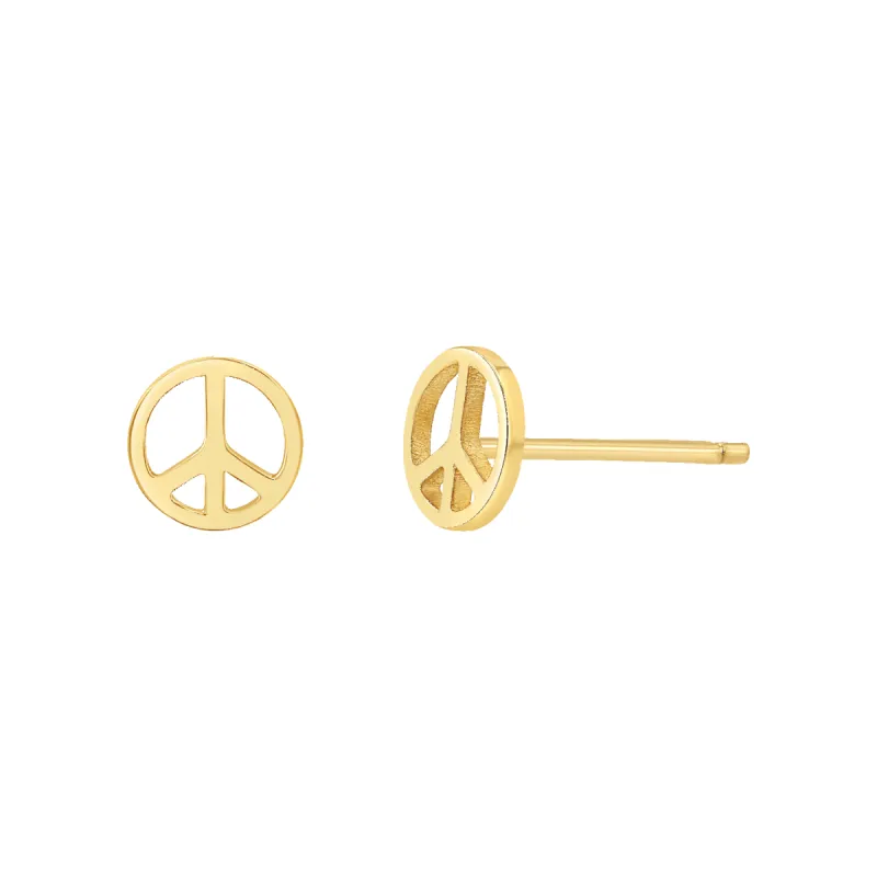 Peace Stud Earrings sold by Baby Gold