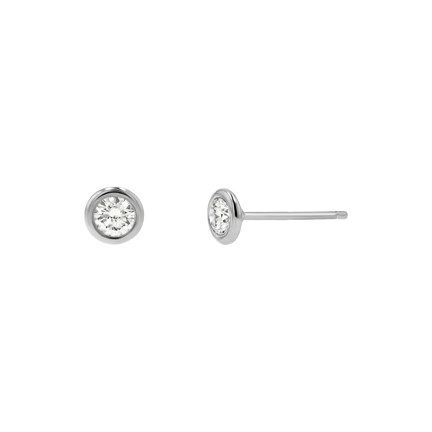 Diamond Solitaire Bezel Studs sold by Baby Gold product image thumbnail 2