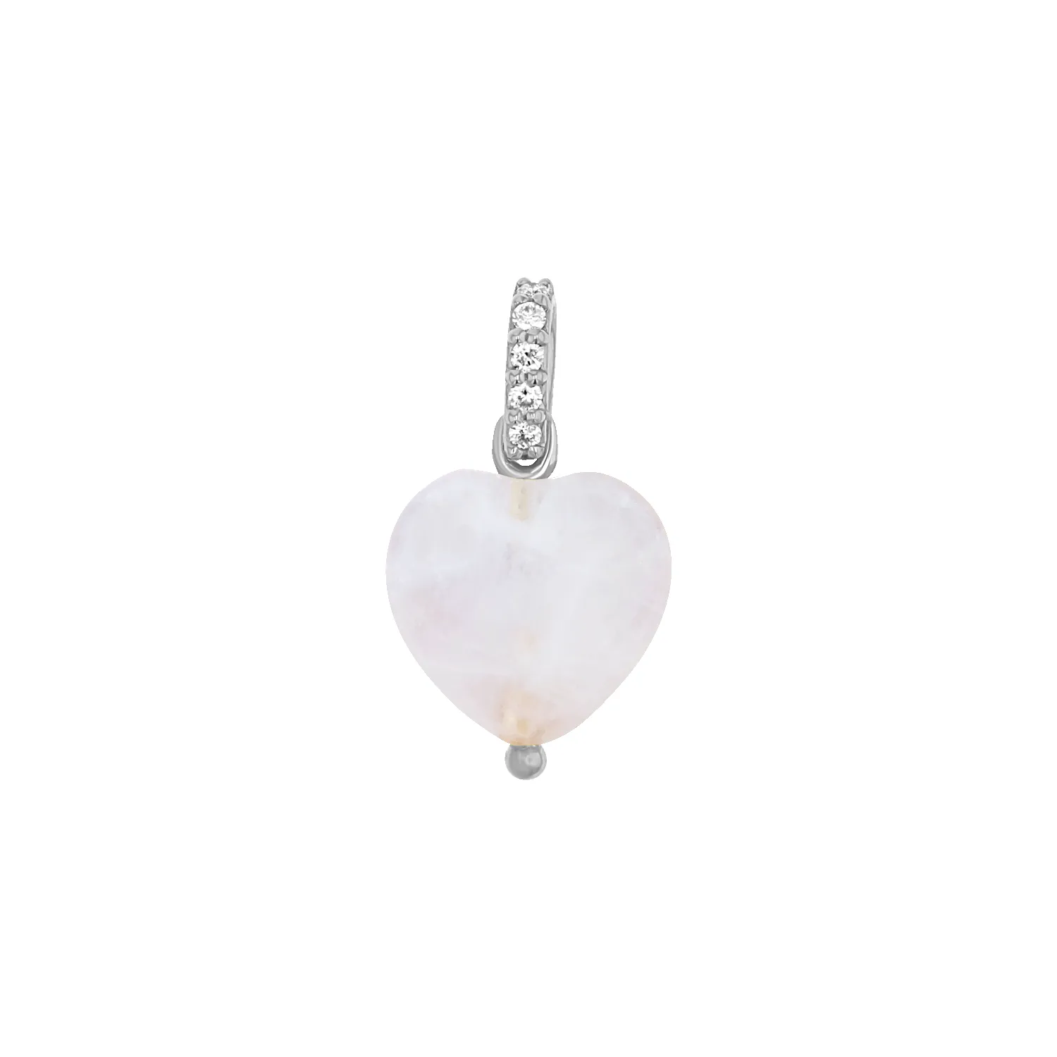 Rose Quartz Heart Charm sold by Baby Gold product image thumbnail 2
