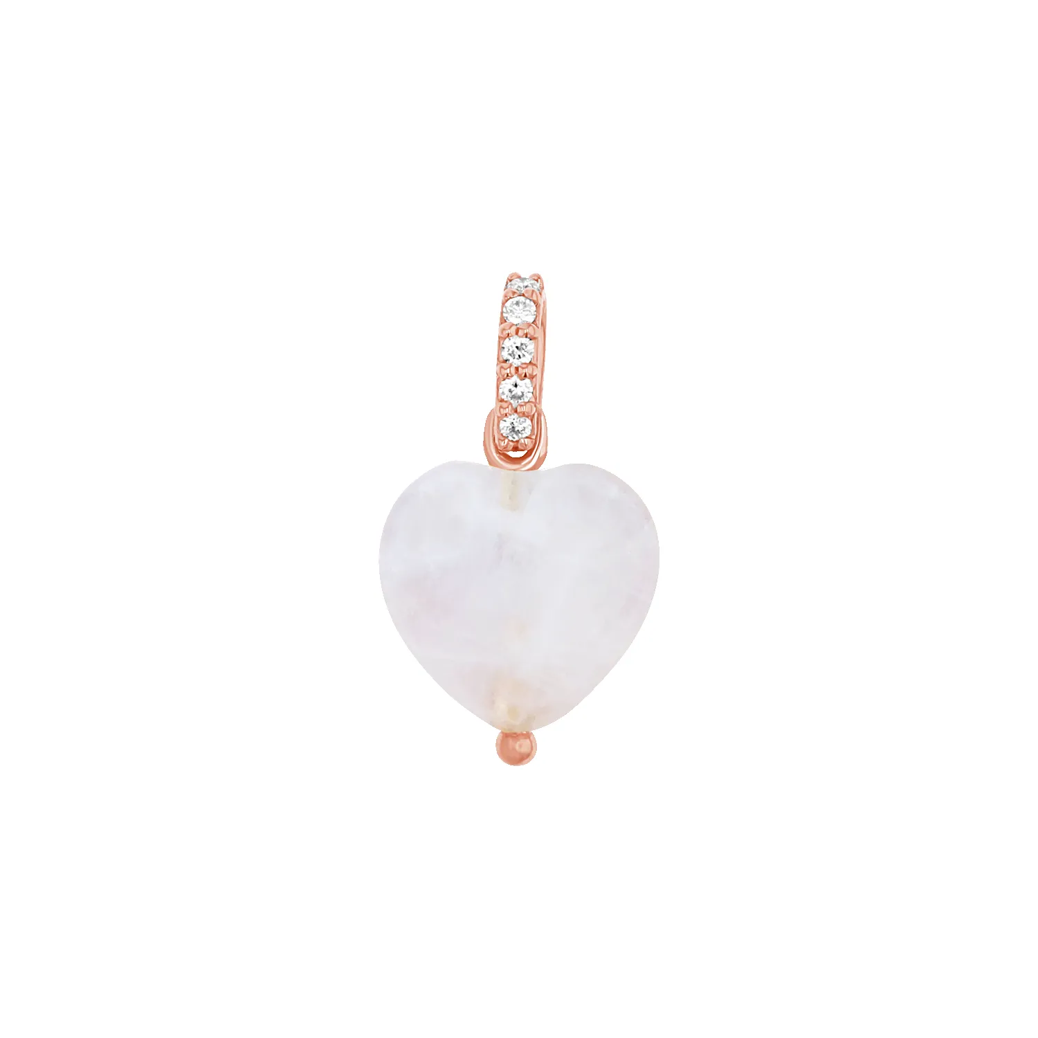 Rose Quartz Heart Charm sold by Baby Gold product image thumbnail 3