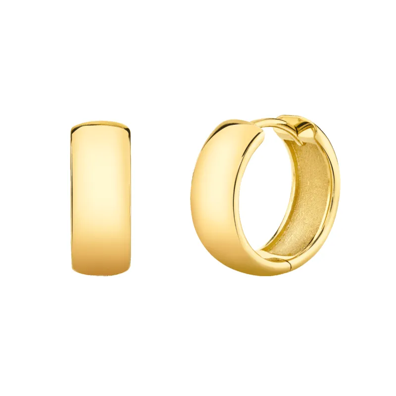 Domed Huggie Hoop Earrings sold by Baby Gold