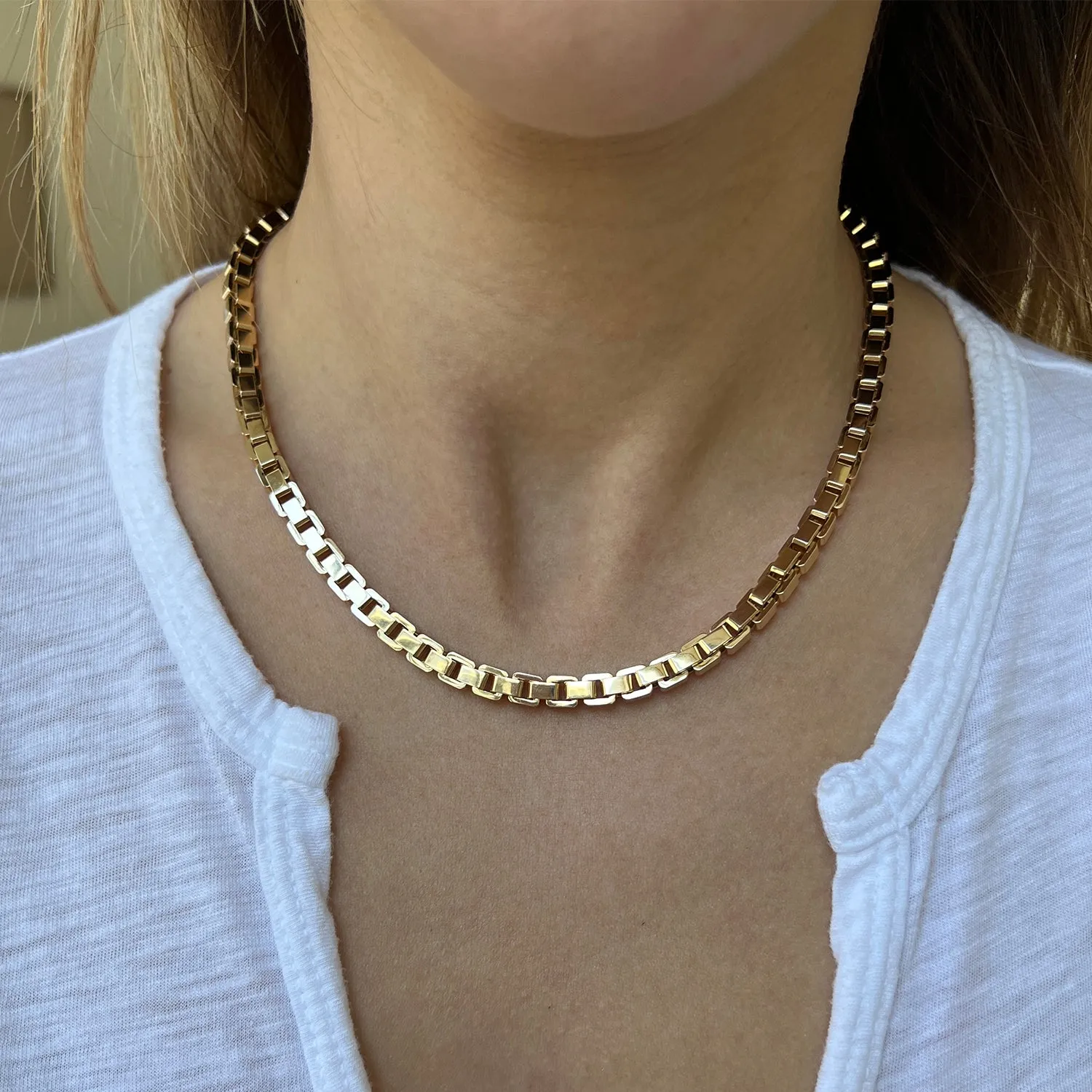 Moda Box Chain Necklace sold by Baby Gold product image thumbnail 3