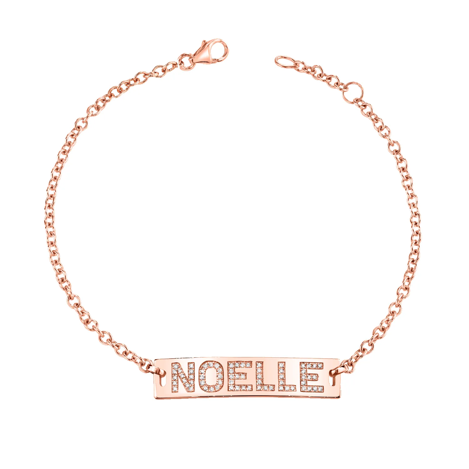 Custom Diamond Name ID Bracelet sold by Baby Gold product image thumbnail 3