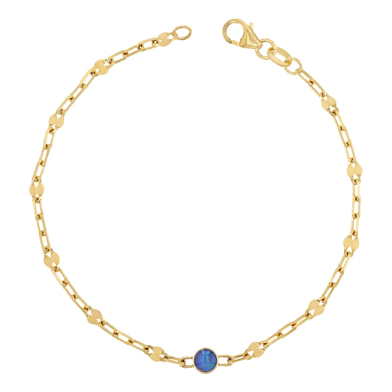 Opal Solitaire Sequin Bracelet sold by Baby Gold