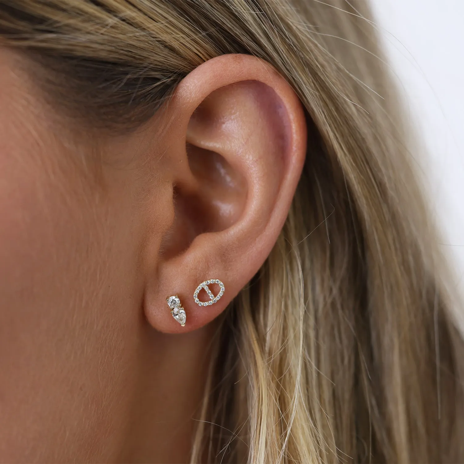 Mariner Diamond Stud Earrings sold by Baby Gold product image thumbnail 4