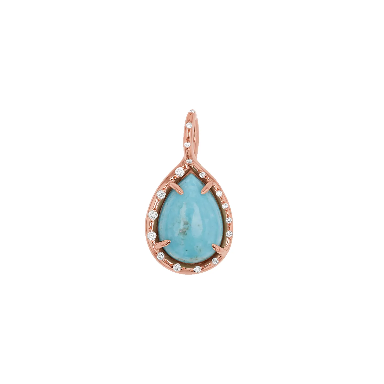 Turquoise Tear Drop Charm sold by Baby Gold product image thumbnail 3