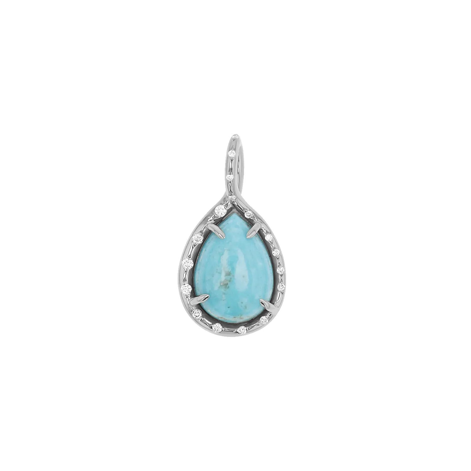 Turquoise Tear Drop Charm sold by Baby Gold product image thumbnail 2