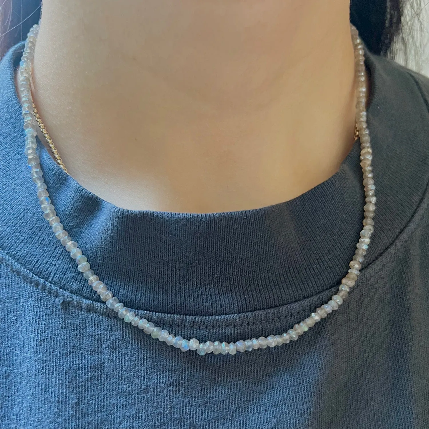 Labradorite Bead Necklace sold by Baby Gold product image thumbnail 2