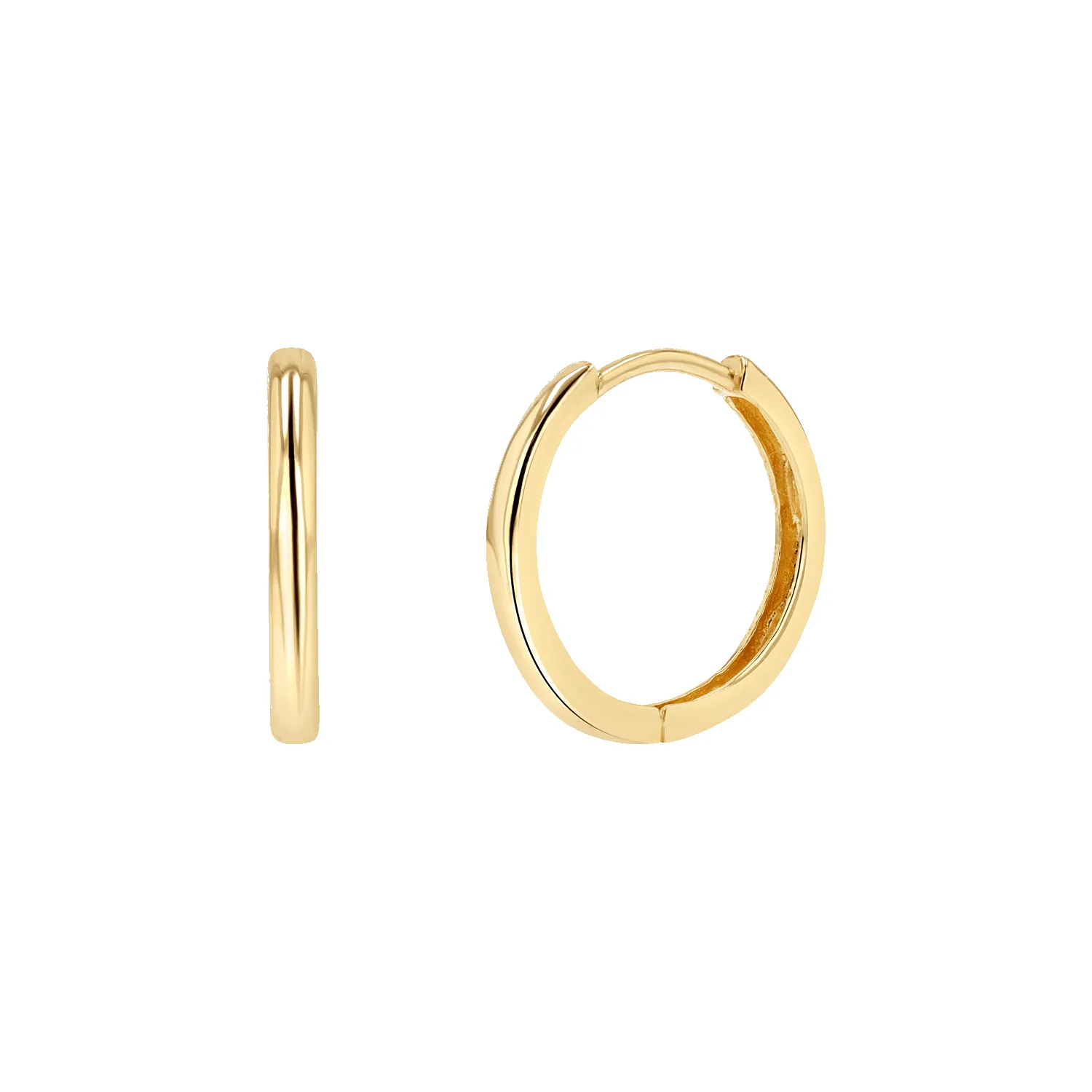 The Classic Huggie Hoops sold by Baby Gold