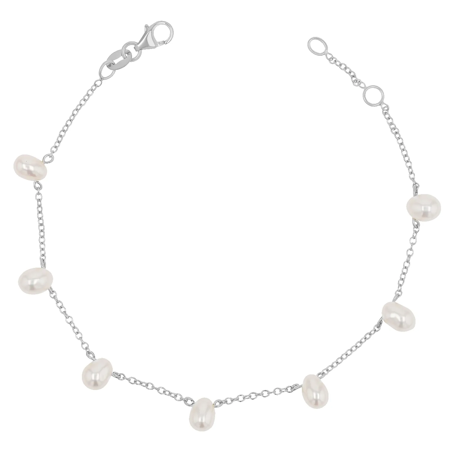 Pearl Drop Station Bracelet sold by Baby Gold product image thumbnail 2