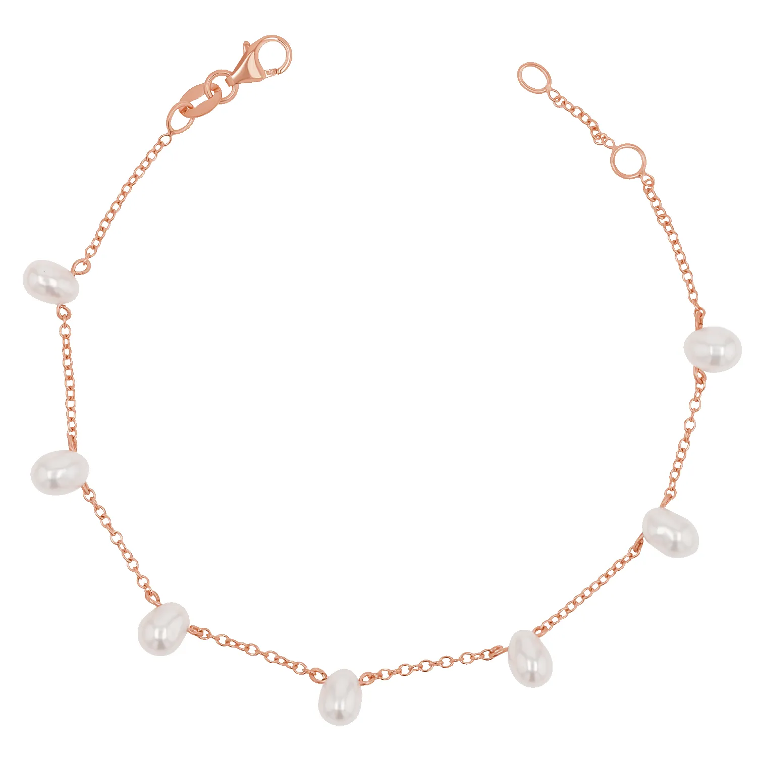 Pearl Drop Station Bracelet sold by Baby Gold product image thumbnail 3
