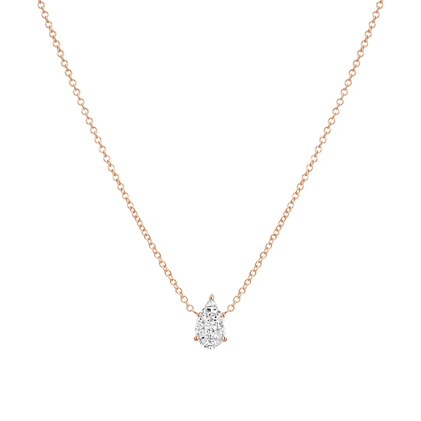 Pear Shape Illusion Set Diamond Necklace sold by Baby Gold product image thumbnail 3
