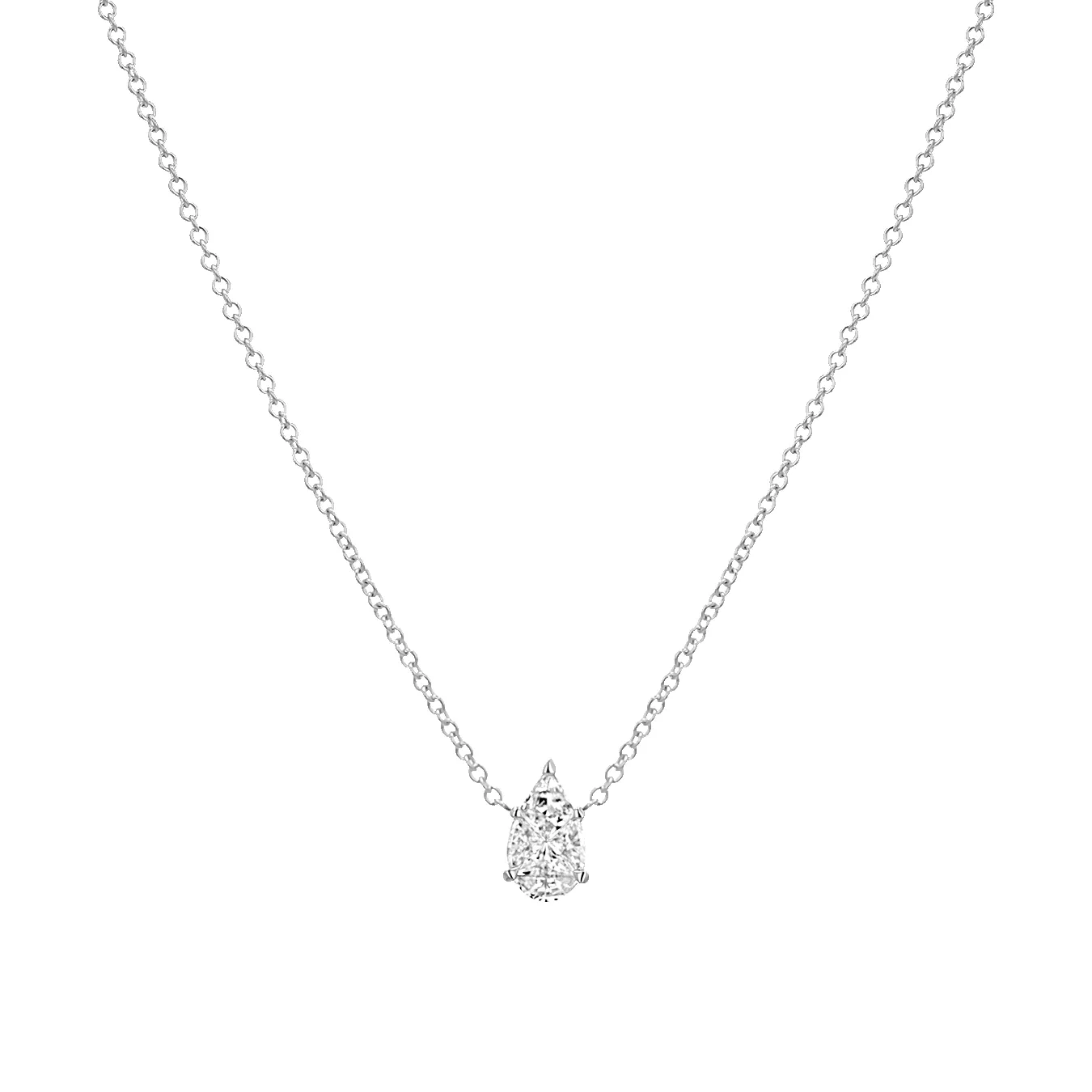 Pear Shape Illusion Set Diamond Necklace sold by Baby Gold product image thumbnail 2