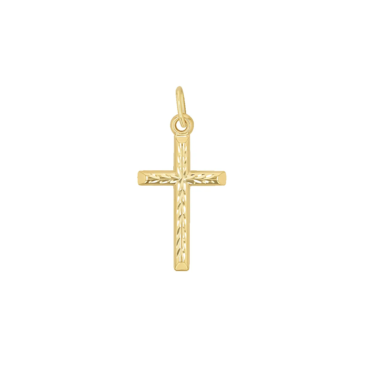 Herringbone Cross Charm sold by Baby Gold
