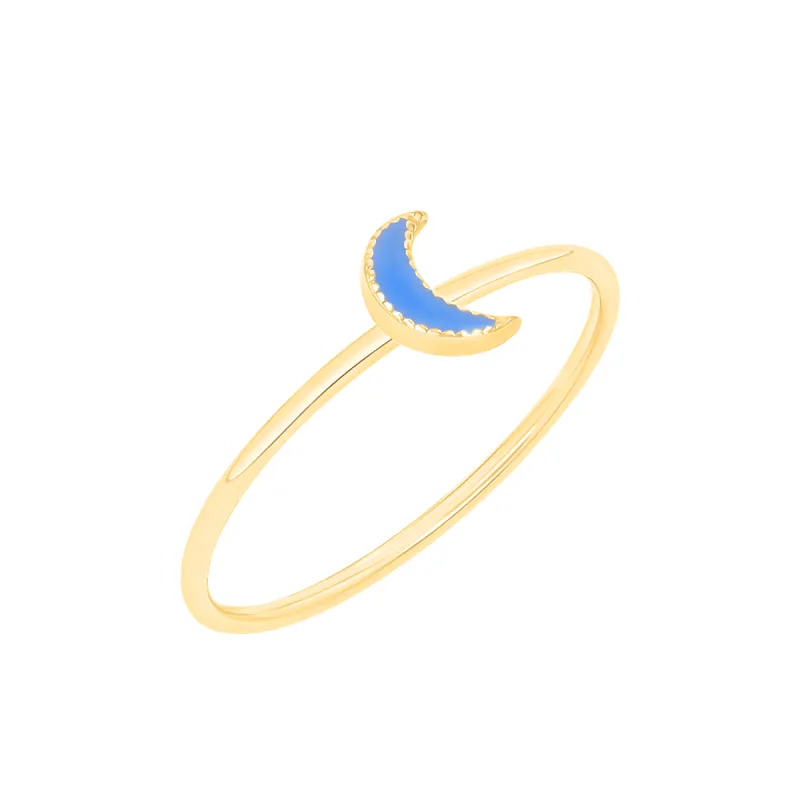 Enamel Moon Ring sold by Baby Gold