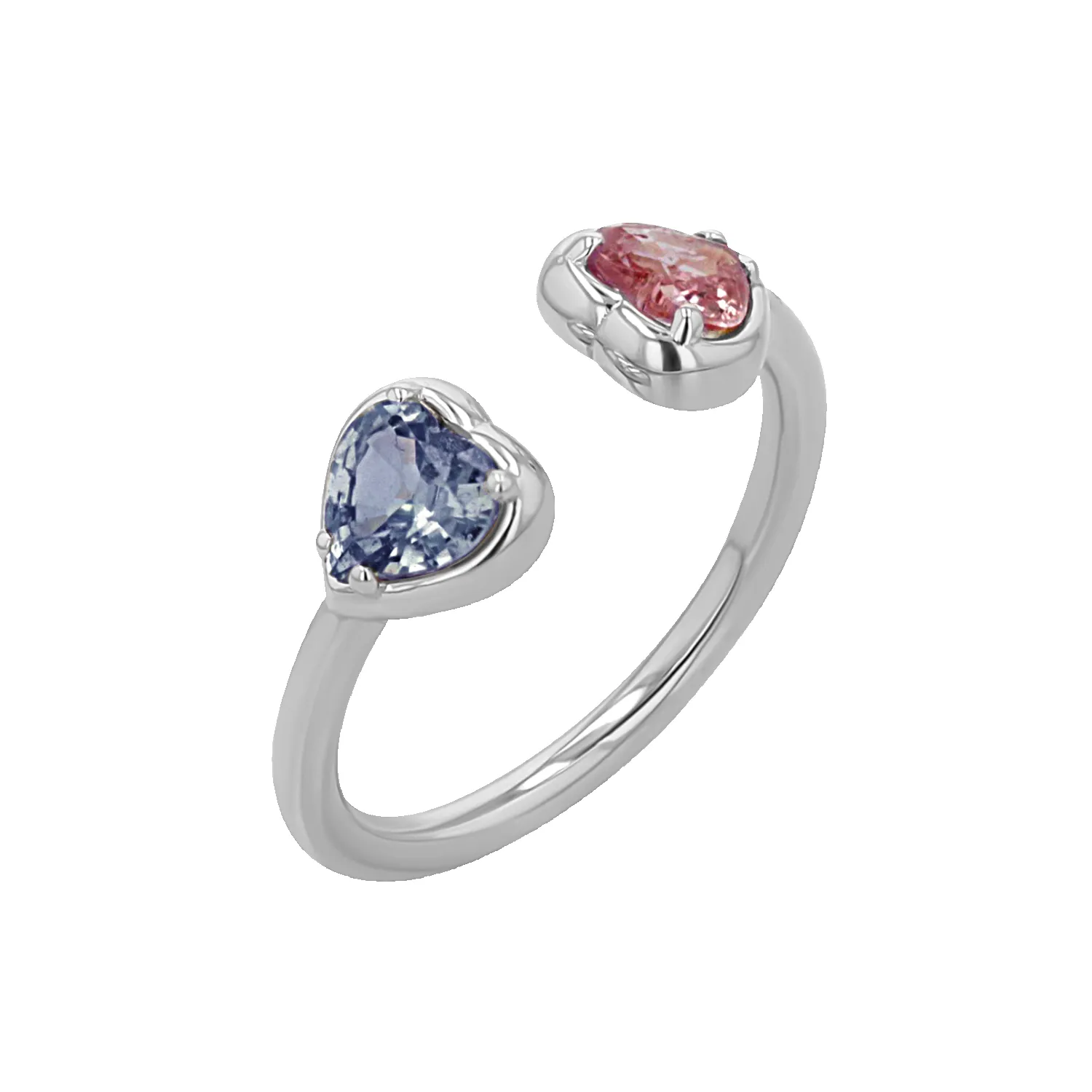 Sapphire Heart Duo Wrap Ring sold by Baby Gold product image thumbnail 2