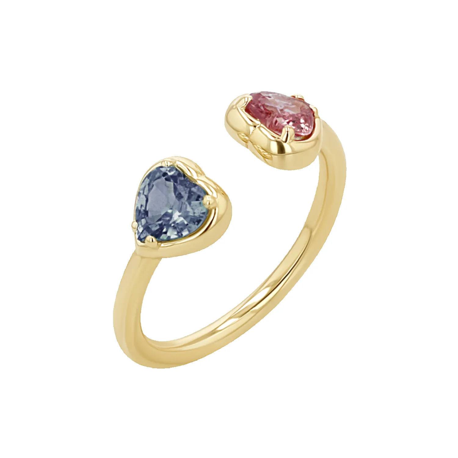 Sapphire Heart Duo Wrap Ring sold by Baby Gold