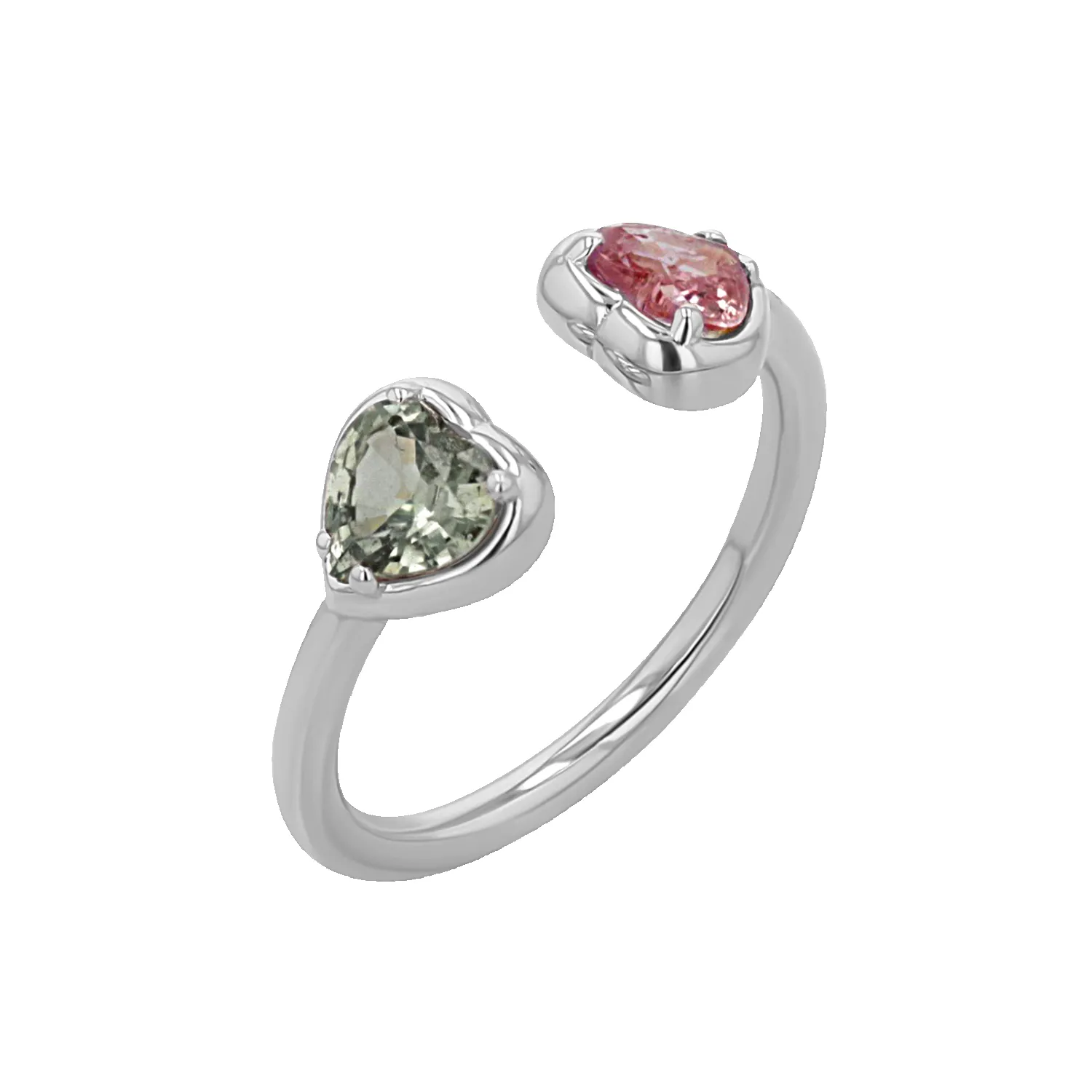 Sapphire Heart Duo Wrap Ring sold by Baby Gold product image thumbnail 5