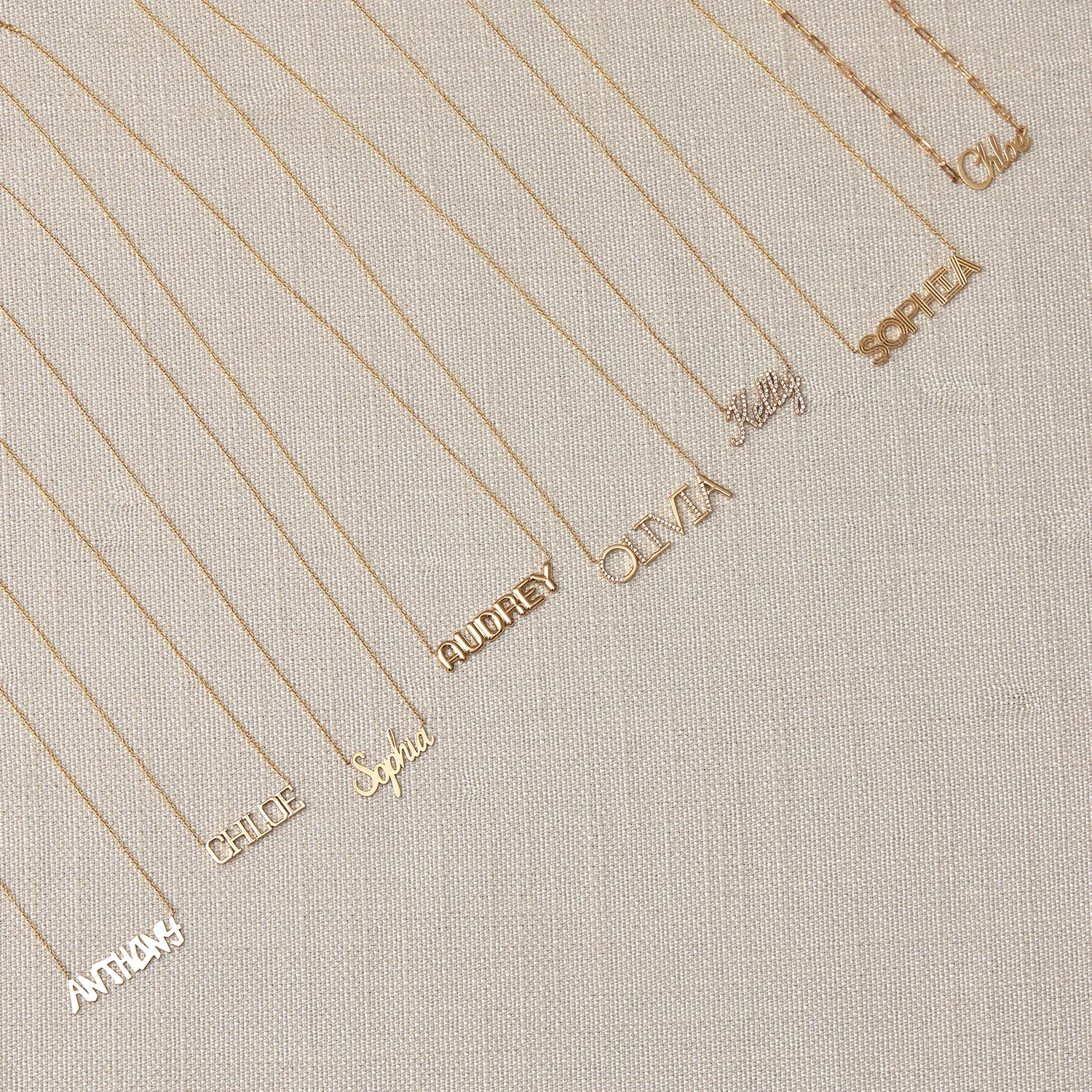 Varsity Name Necklace sold by Baby Gold product image thumbnail 5