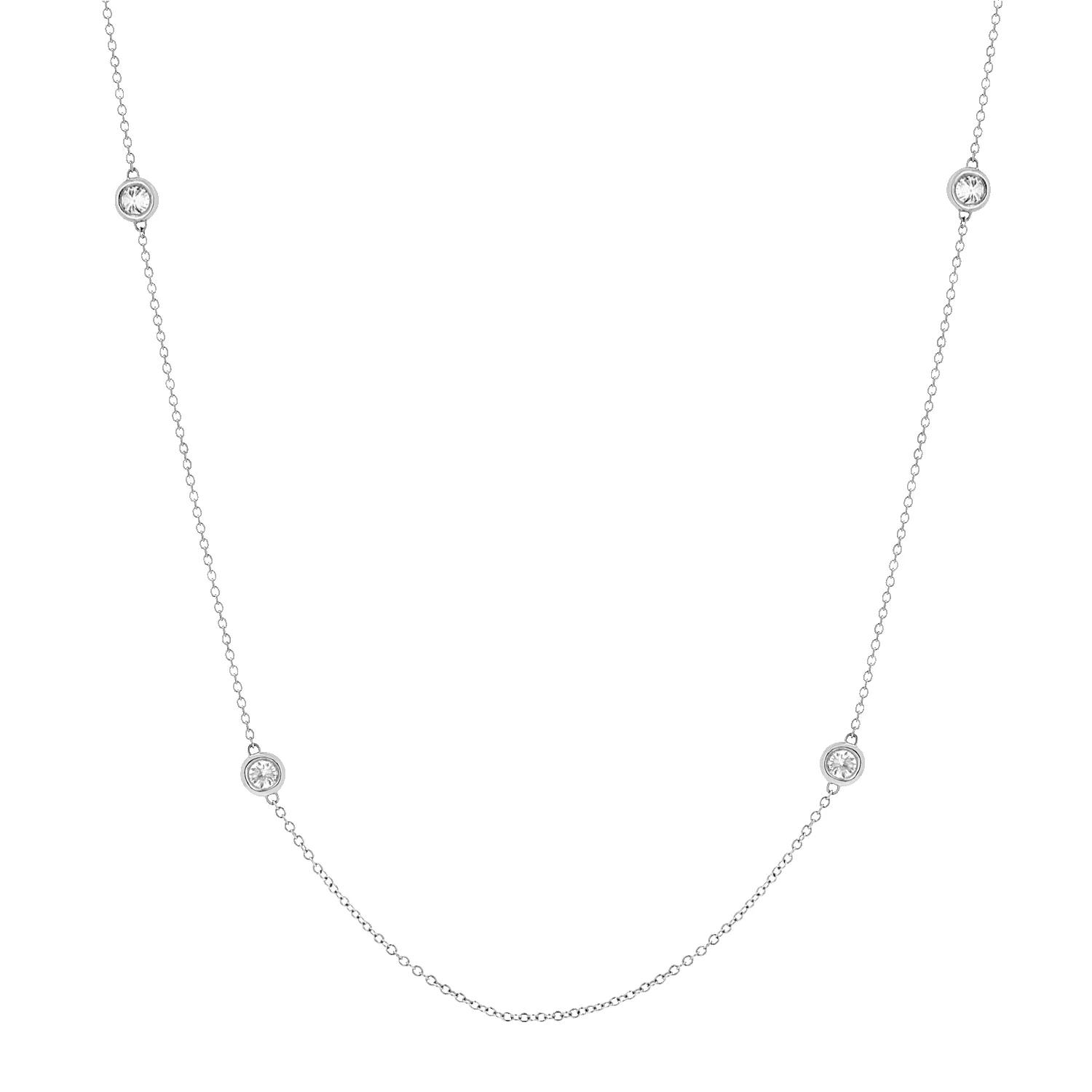 Quad Diamond Bezel Charm Chain sold by Baby Gold product image thumbnail 2