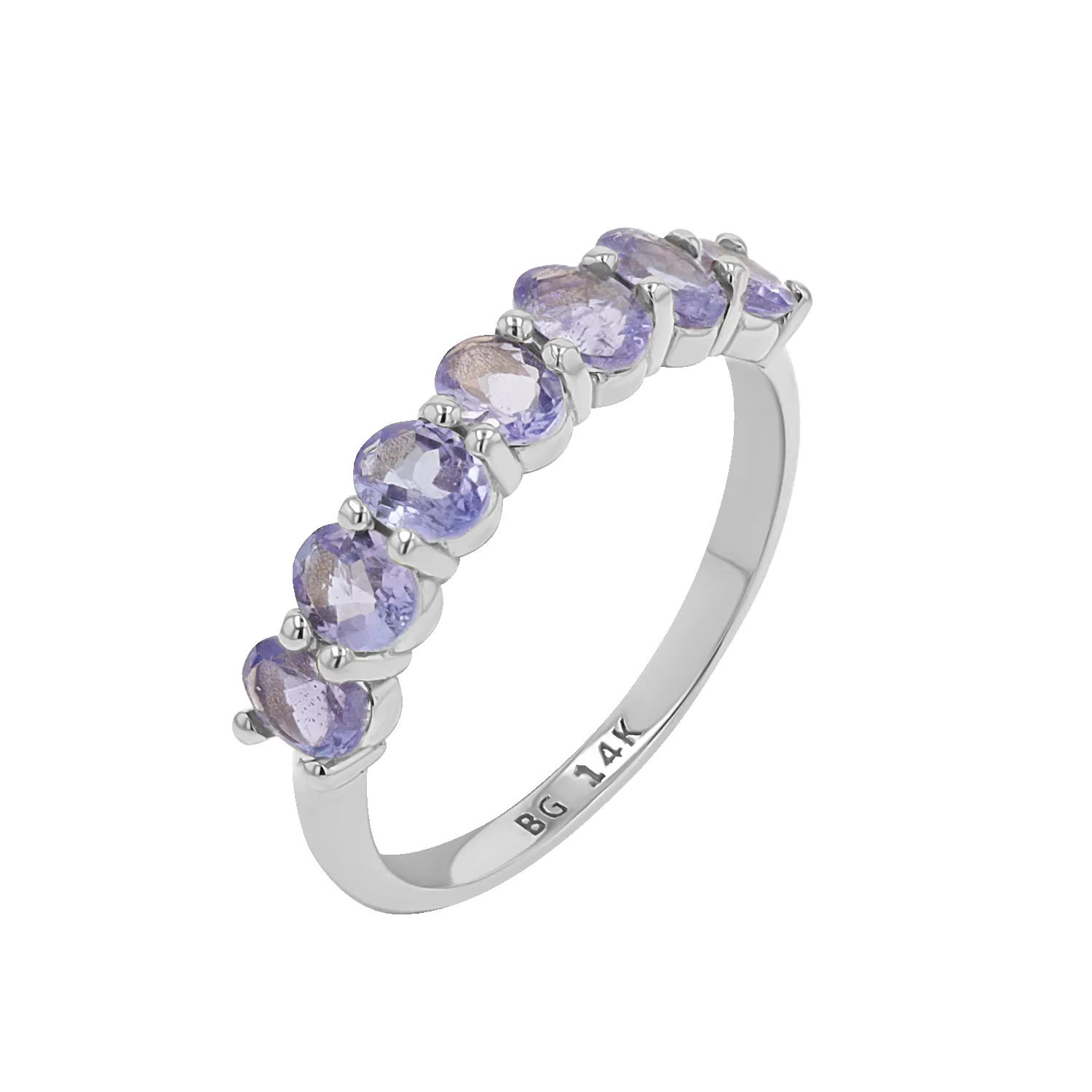 Tanzanite Oval Half Eternity Band sold by Baby Gold product image thumbnail 2
