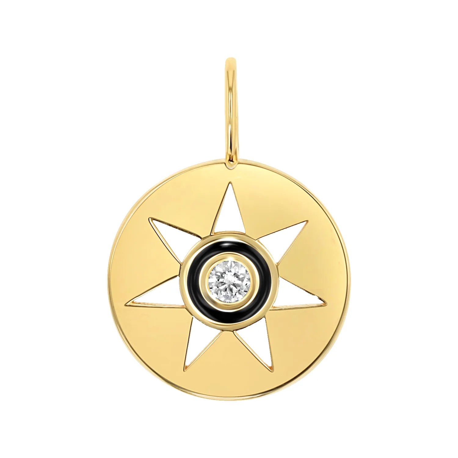 Enamel Sun Medallion Charm sold by Baby Gold