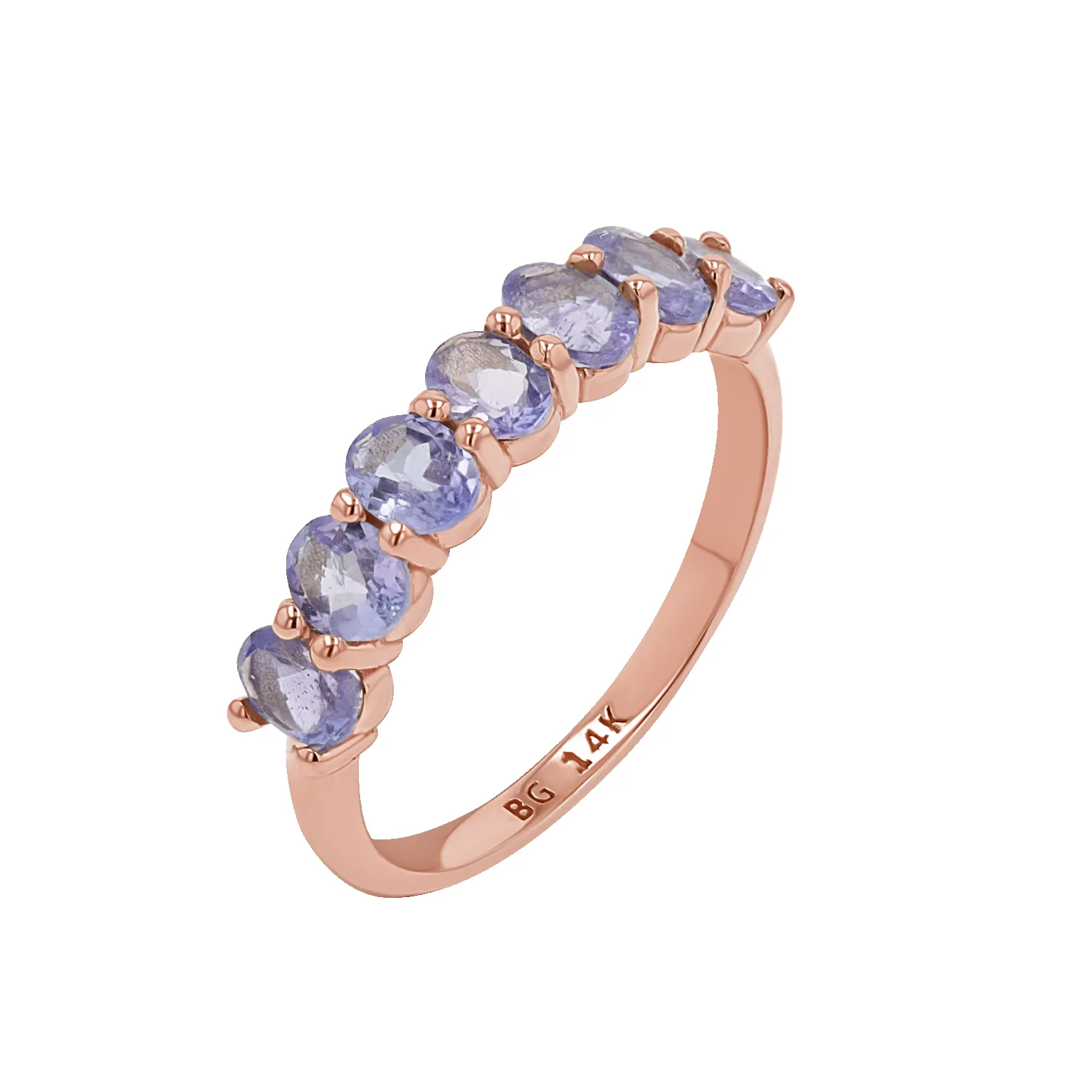 Tanzanite Oval Half Eternity Band sold by Baby Gold product image thumbnail 3