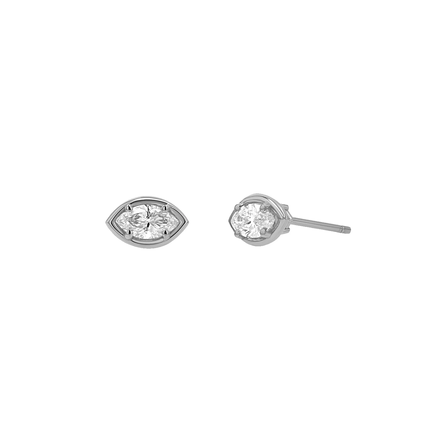 Marquise Diamond Stud Earrings sold by Baby Gold product image thumbnail 2