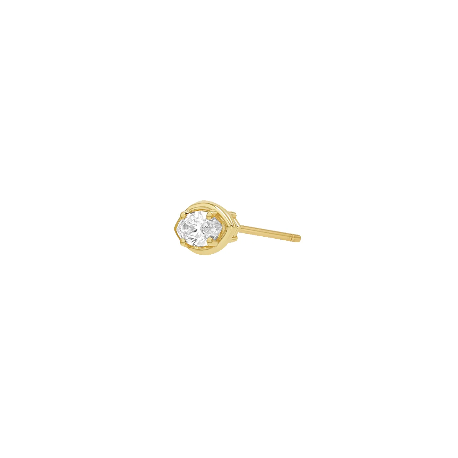 Marquise Diamond Stud Earrings sold by Baby Gold product image thumbnail 4