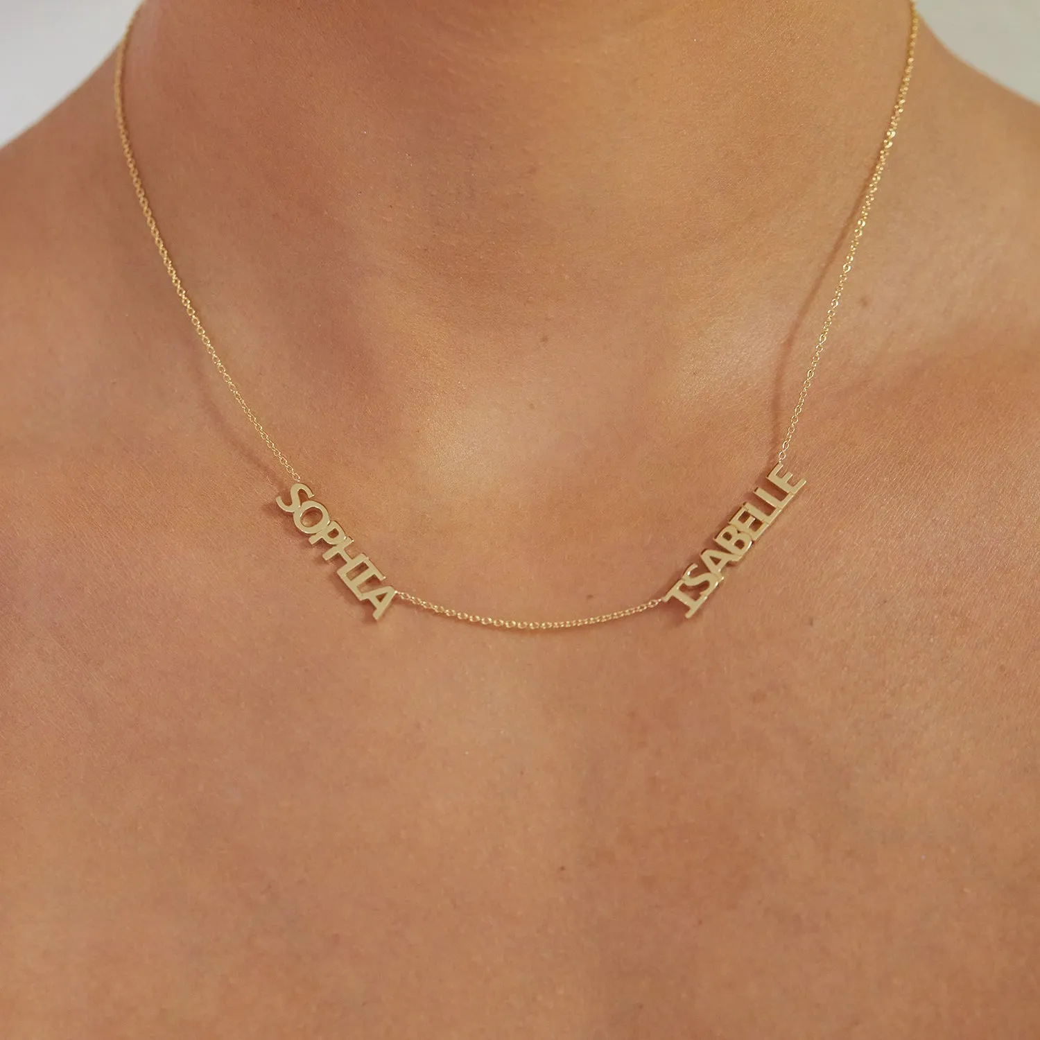 Multi Block Letter Name Necklace sold by Baby Gold product image thumbnail 5