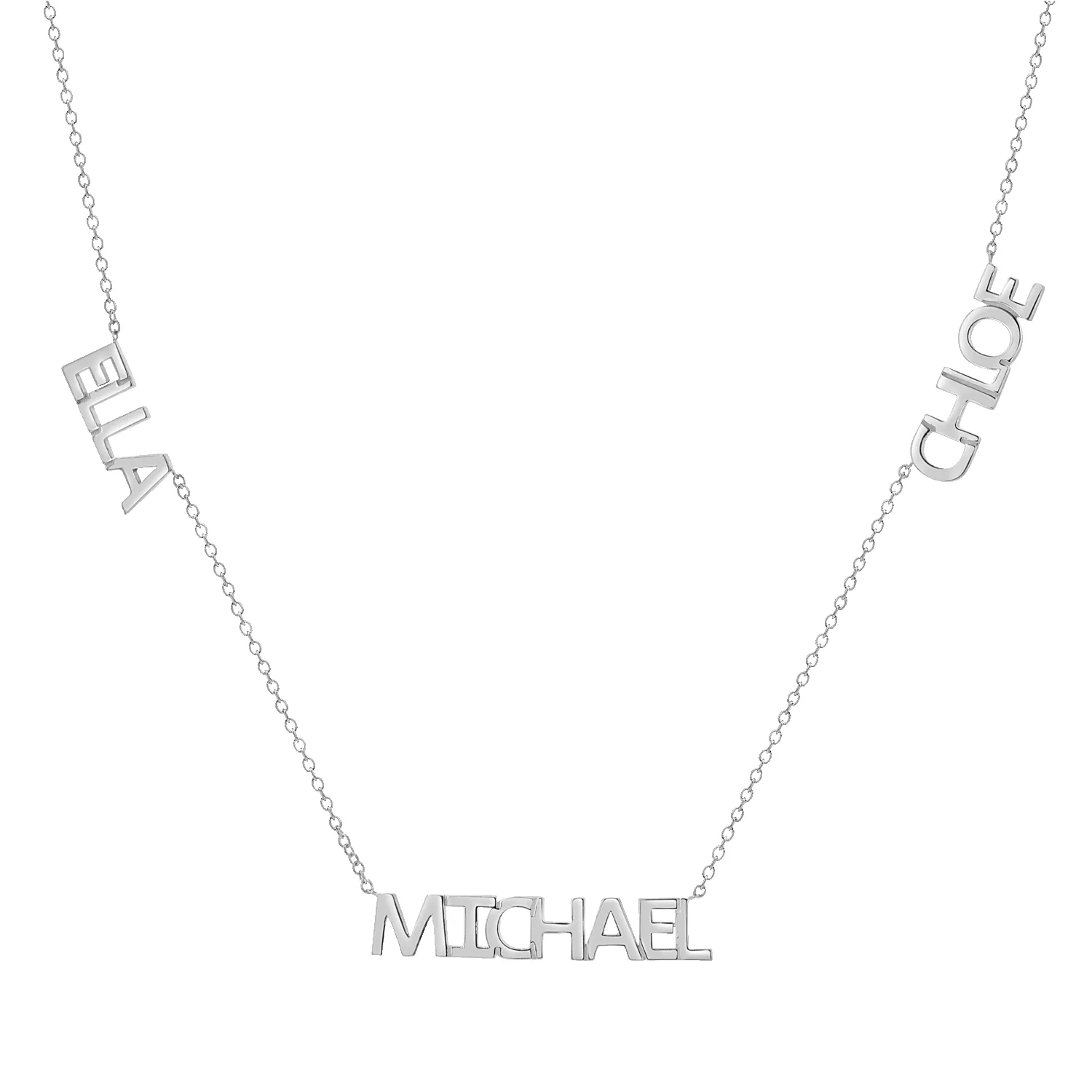 Multi Block Letter Name Necklace sold by Baby Gold product image thumbnail 2
