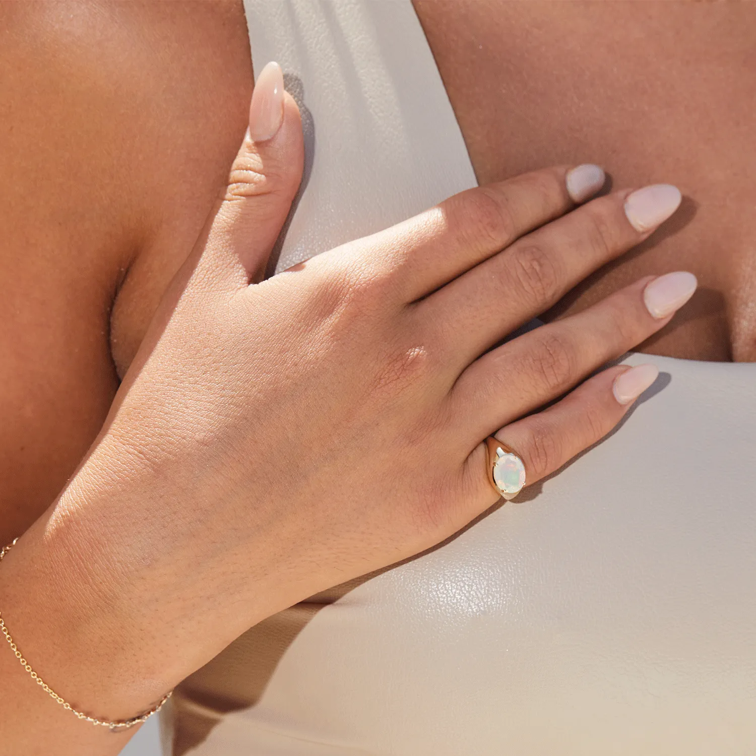 Grand Opal Signet Ring sold by Baby Gold product image thumbnail 4