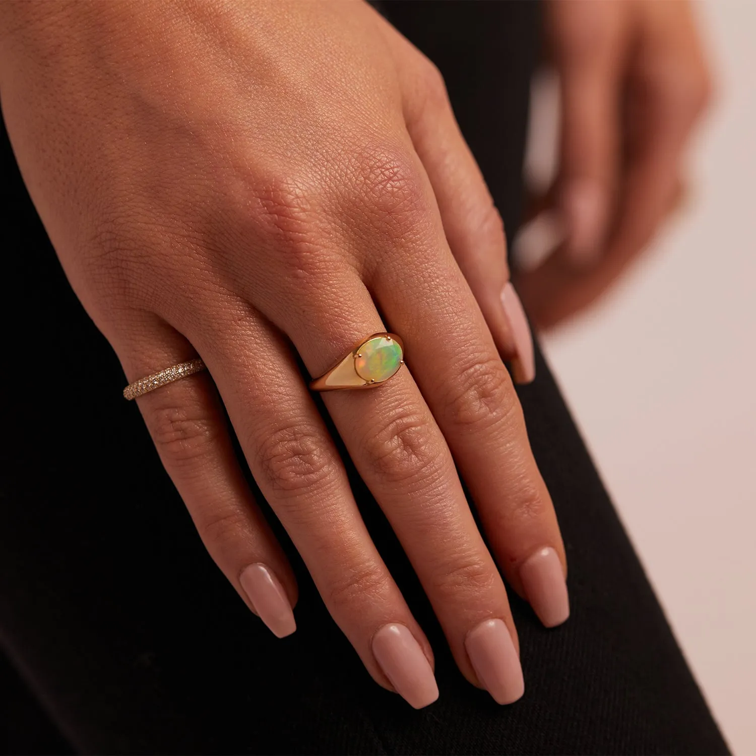 Grand Opal Signet Ring sold by Baby Gold product image thumbnail 5