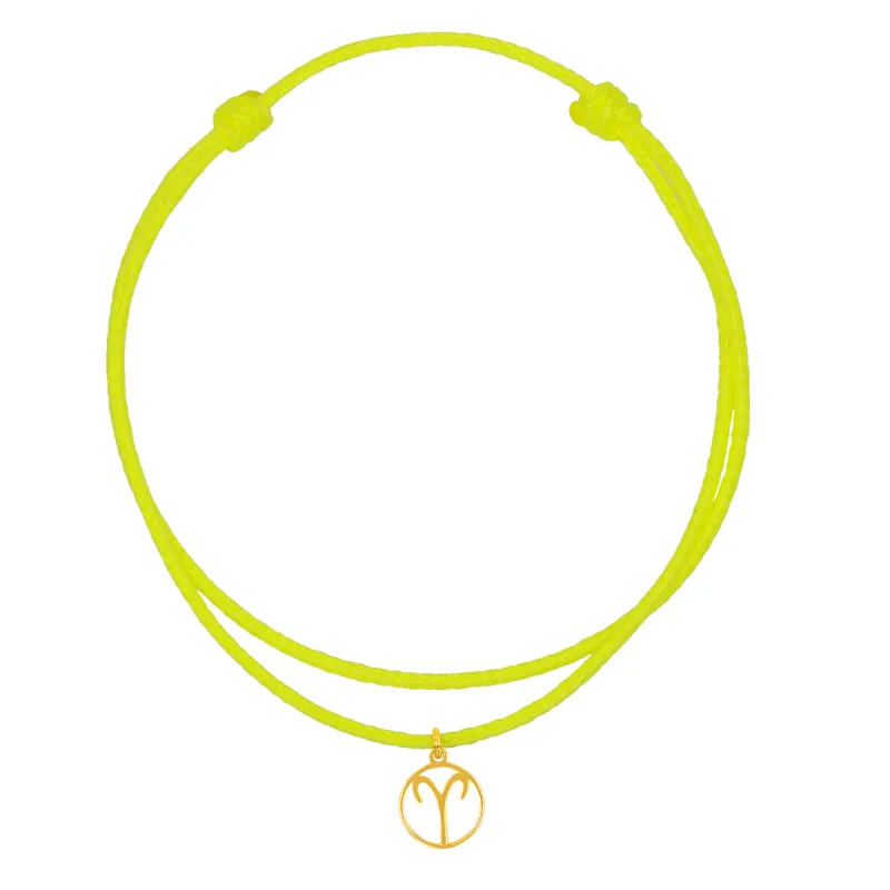 Zodiac Charm Cord Bracelet sold by Baby Gold