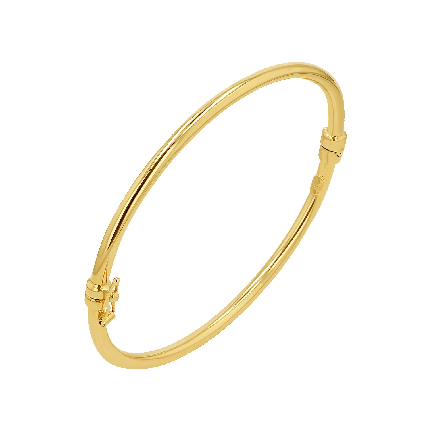 Classic Oval Tube Bangle (3mm) sold by Baby Gold
