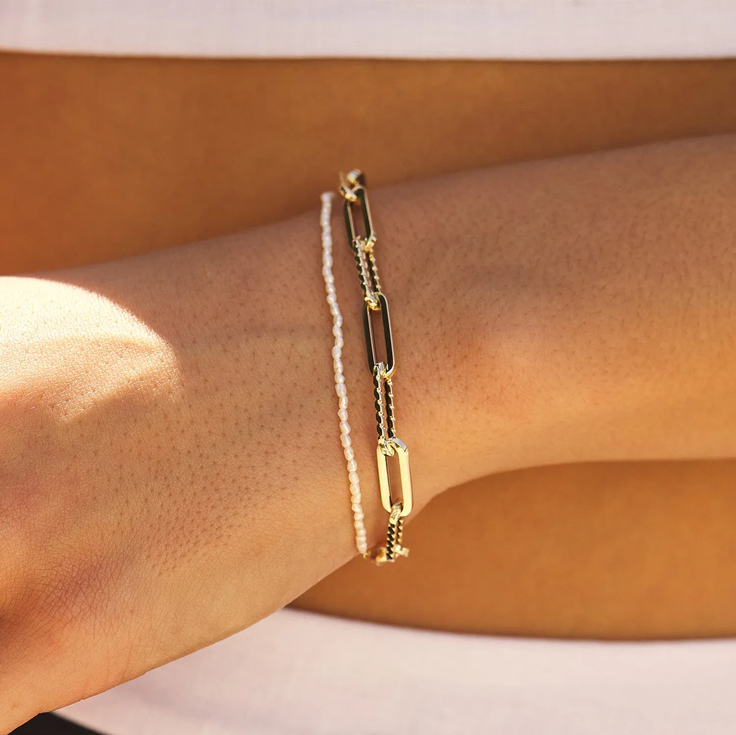 Dainty Pearl Bracelet sold by Baby Gold product image thumbnail 2