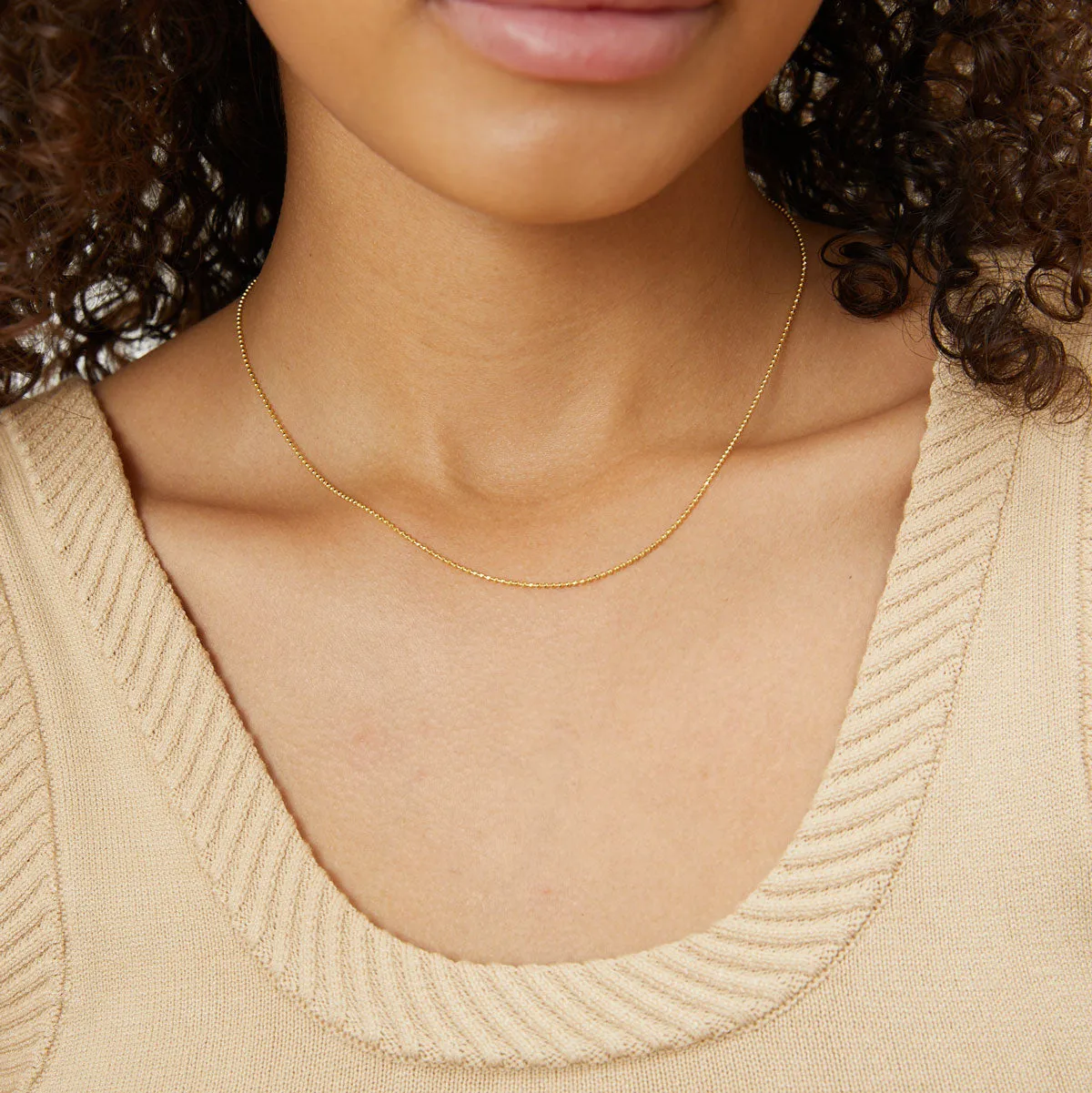 Disco Ball Chain Necklace sold by Baby Gold product image thumbnail 2