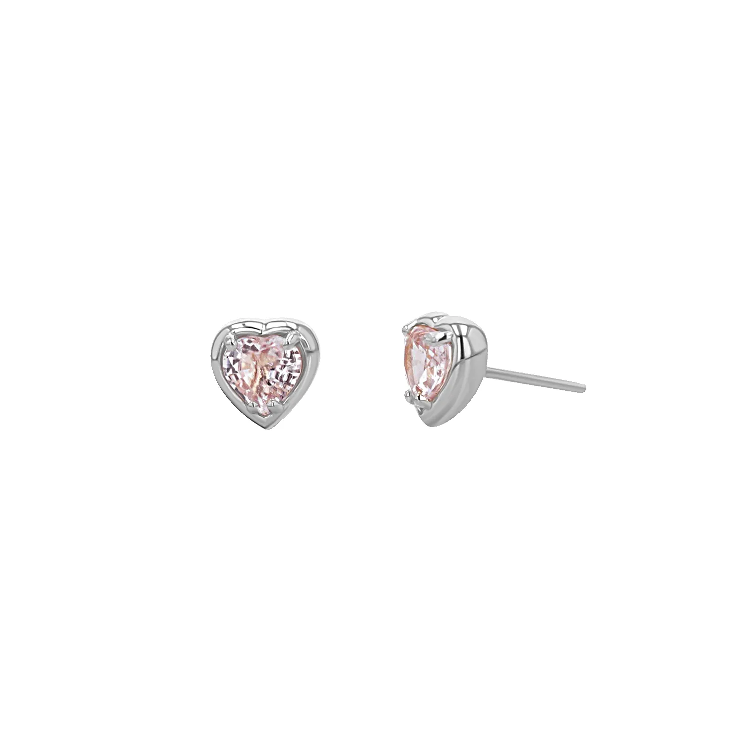 Sapphire Heart Stud Earrings sold by Baby Gold product image thumbnail 2