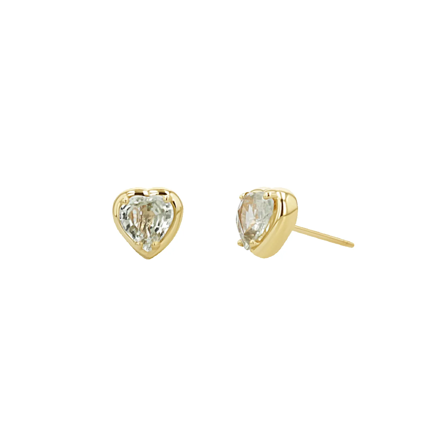 Sapphire Heart Stud Earrings sold by Baby Gold product image thumbnail 4