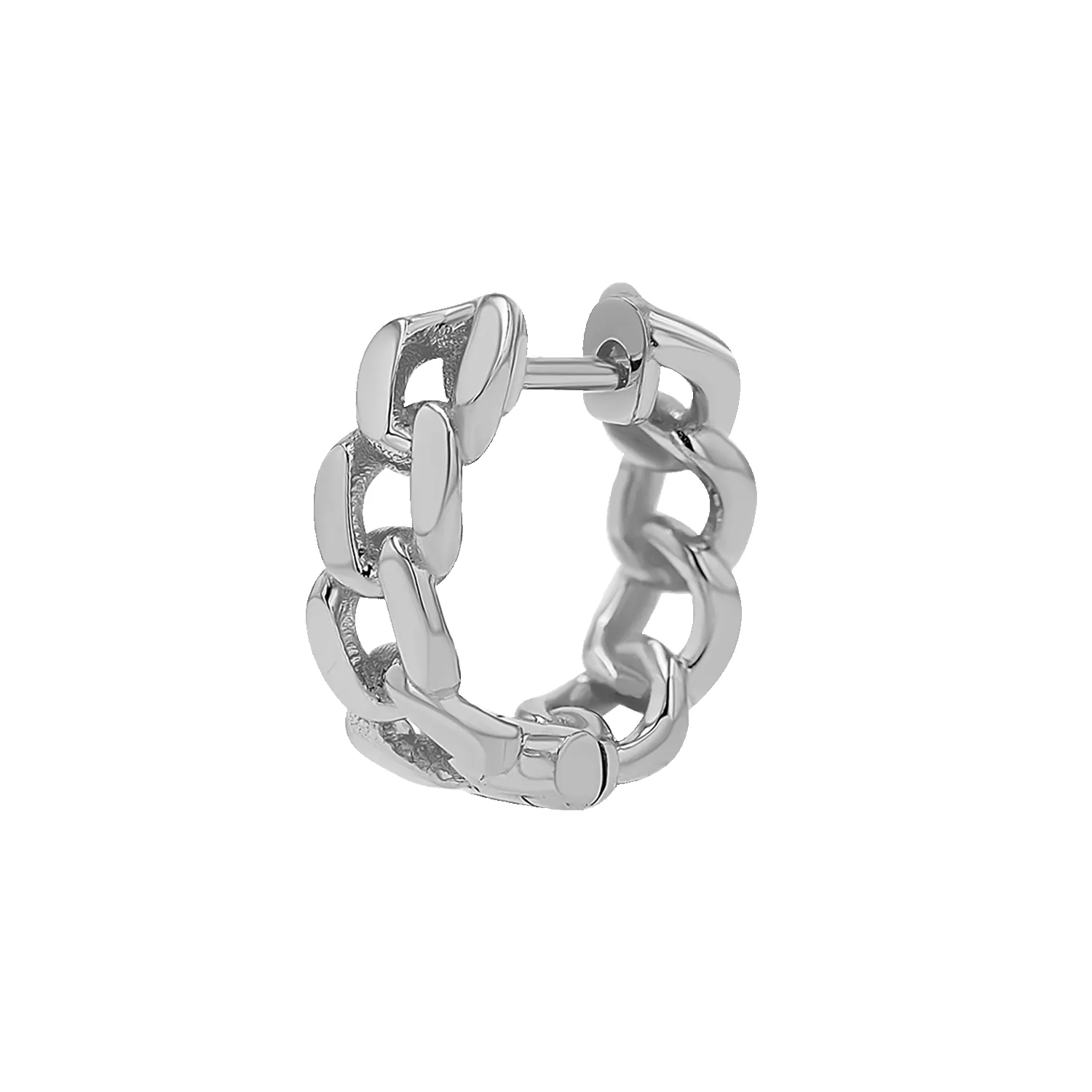 Cuban Link Huggies Hoop Earrings sold by Baby Gold product image thumbnail 5