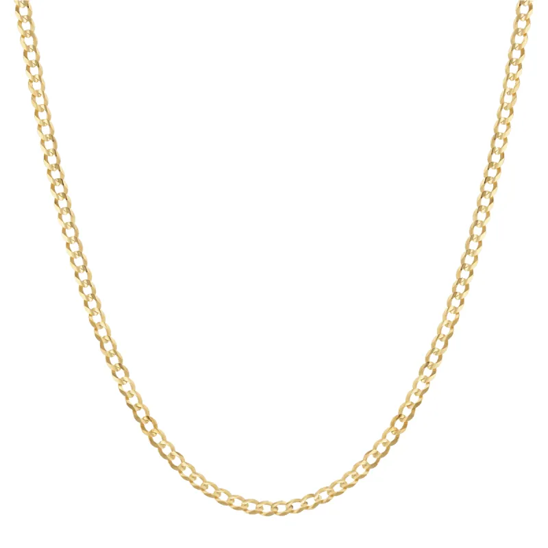 14K Diamond Cut Cuban Link Chain Necklace sold by Baby Gold