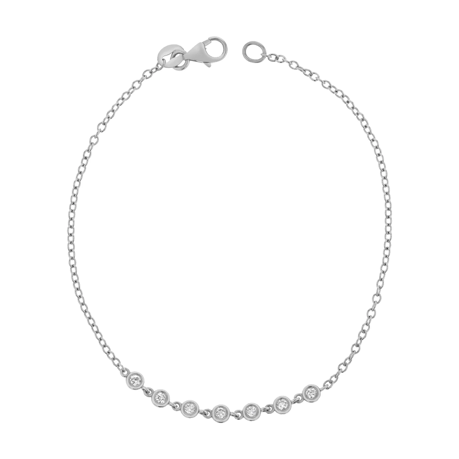 Diamond Bezel Station Bracelet sold by Baby Gold product image thumbnail 2