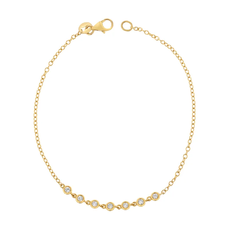 Diamond Bezel Station Bracelet sold by Baby Gold