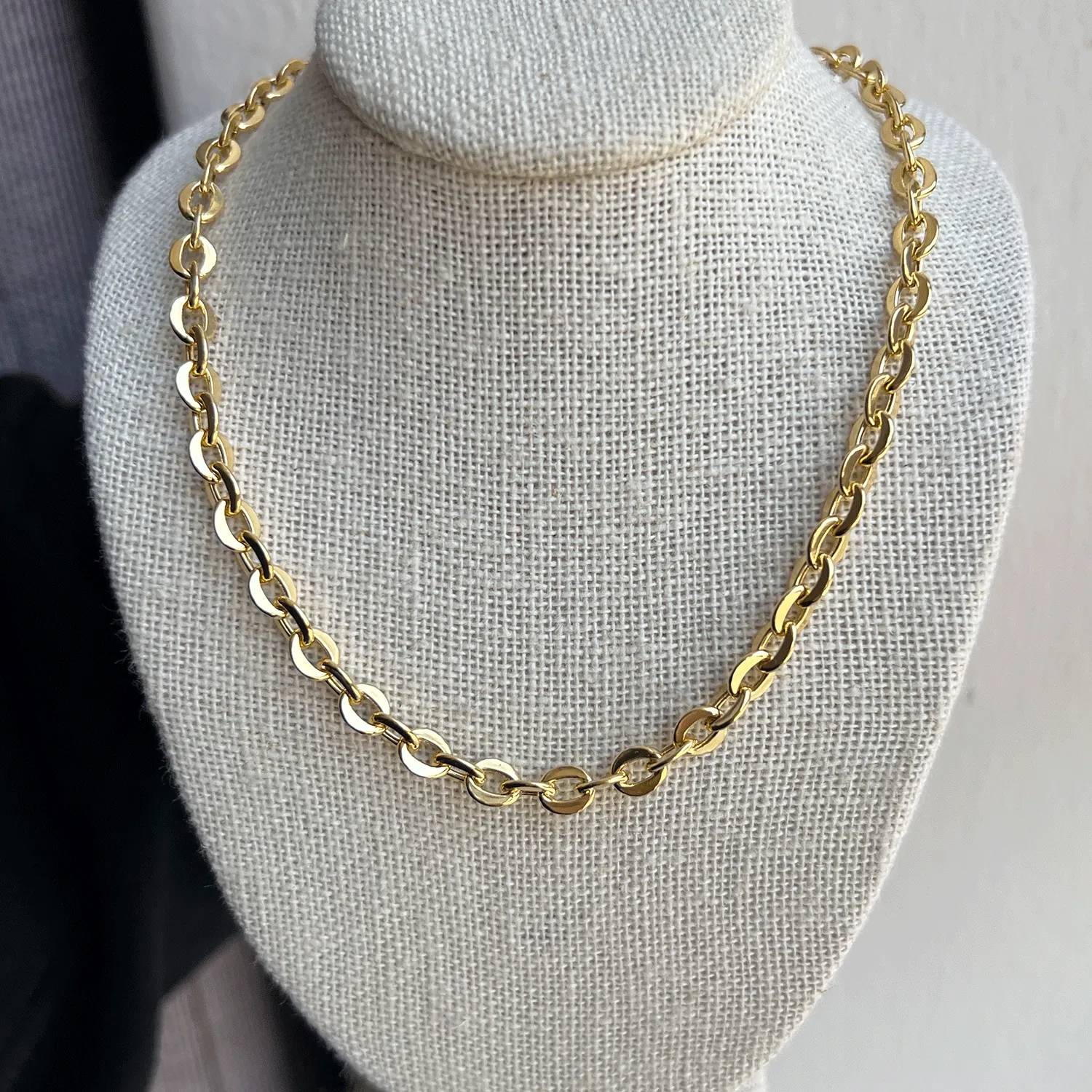 Melrose Round Link Chain Necklace sold by Baby Gold product image thumbnail 2