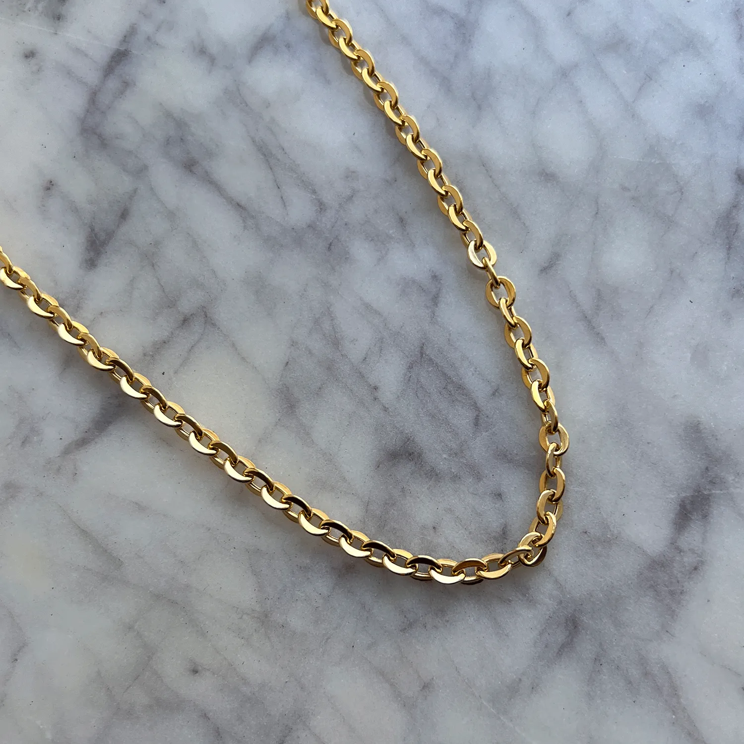 Melrose Round Link Chain Necklace sold by Baby Gold product image thumbnail 3