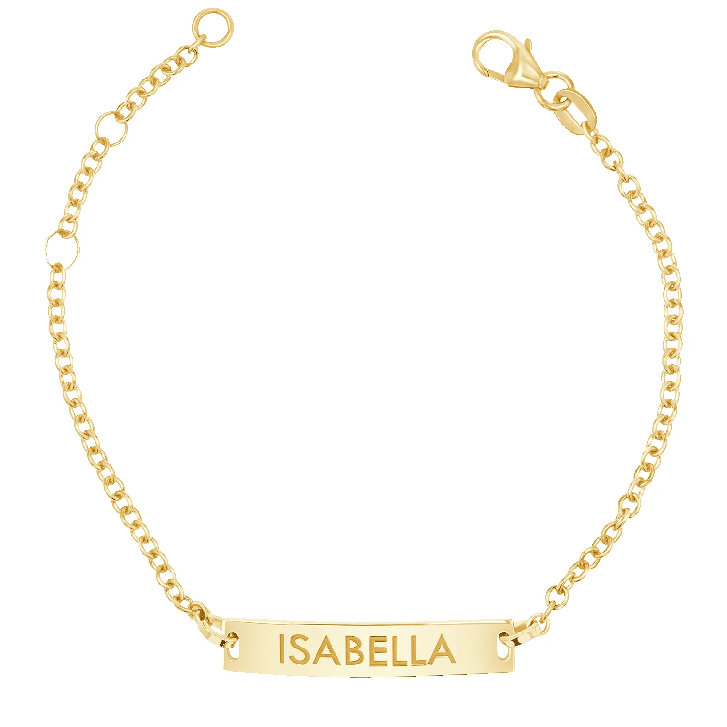 Signature Classic Engravable ID Bracelet sold by Baby Gold